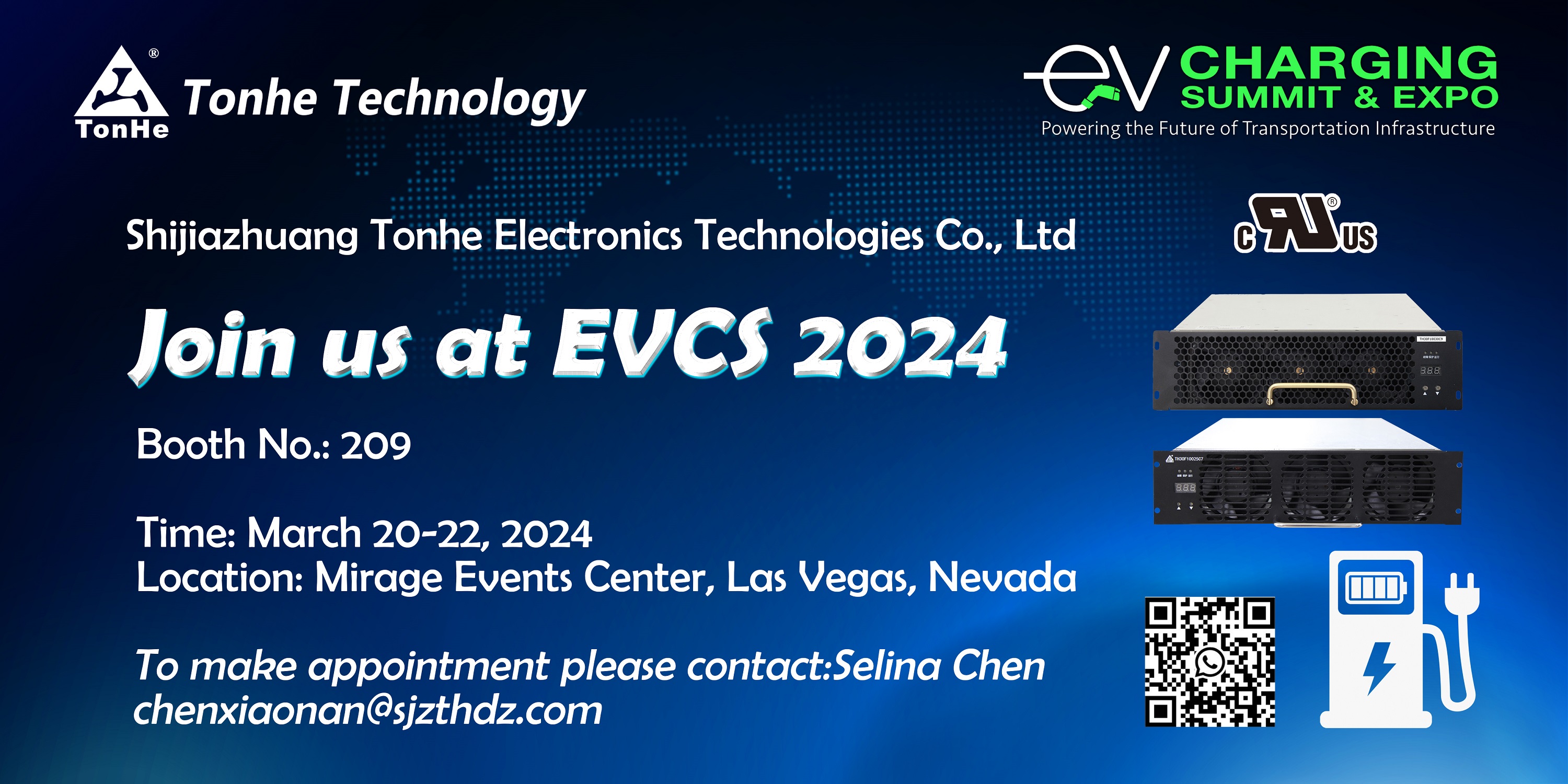 A Tonhe Technology gostaria de estender o sincero convite a todos os clientes e amigos para nos visitar no estande 209 EVCS 2024 LasVegas.